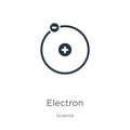 Electron icon vector. Trendy flat electron icon from science collection isolated on white background. Vector illustration can be Royalty Free Stock Photo