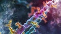 An electron microscopy image of a rie in action providing a glimpse into the microscopic world of protein synthesis