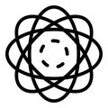 Electron motion cloud icon, outline style