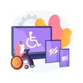 Electronic accessibility abstract concept vector illustration. Royalty Free Stock Photo