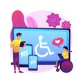 Electronic accessibility abstract concept vector illustration. Royalty Free Stock Photo