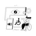 Electronic accessibility abstract concept vector illustration Royalty Free Stock Photo