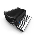 Electronic accordion isolated on white background Royalty Free Stock Photo