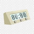 Electronic alarm clock icon, cartoon style Royalty Free Stock Photo