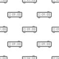 electronic alarm clock icon. Element of Appliances icon for mobile concept and web apps. Pattern repeat seamless electronic alarm Royalty Free Stock Photo