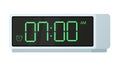 Electronic alarm clock - modern flat design style single isolated image