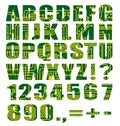 Electronic alphabet with letters and digits