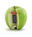 Electronic apple Royalty Free Stock Photo