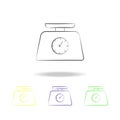 electronic balance multicolored icons. Element of electrical devices multicolored icons. Signs, symbols collection icon can be use Royalty Free Stock Photo