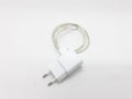 Electronic Battery charger for Mobile Phone with USB connection cable in White Isolated Background 01 Royalty Free Stock Photo