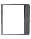 Electronic book or E-Book with E-Ink. Touch screen. Reader with text on the screen. Open books. Macro high quality resolution Royalty Free Stock Photo