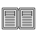 Electronic book estimator icon, outline style Royalty Free Stock Photo