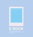 Electronic book icon digital reading ebook concept internet learning e-book library online information flat vertical Royalty Free Stock Photo