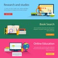 Electronic book search and online education, study