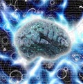 Electronic Brain Design Royalty Free Stock Photo
