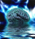 Electronic Brain Design Royalty Free Stock Photo