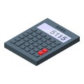 Electronic calculator displaying number 5115 showing accounting and finance