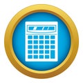 Electronic calculator icon blue vector isolated Royalty Free Stock Photo