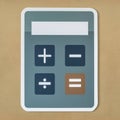 Electronic calculator with mathematical functions