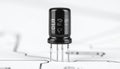 Electronic Capacitor Component on a Circuit Board Royalty Free Stock Photo