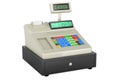 Electronic Cash Register, white color. 3D rendering Royalty Free Stock Photo