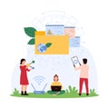 Electronic catalog of information, documents and global data research by tiny people