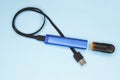 Electronic cigarette with the ability to recharge, included usb cord, removable cartridges Royalty Free Stock Photo