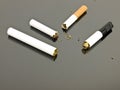 Electronic cigarette and analog cigarette Royalty Free Stock Photo