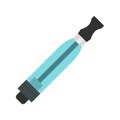 Electronic cigarette atomizer icon, flat style