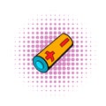 Electronic cigarette battery icon, comics style Royalty Free Stock Photo