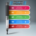 Electronic cigarette - business infographic.