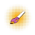 Electronic cigarette charger icon, comics style Royalty Free Stock Photo