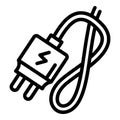Electronic cigarette charger icon, outline style Royalty Free Stock Photo