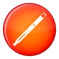 Electronic cigarette icon, flat style Royalty Free Stock Photo