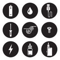 Electronic cigarette icons