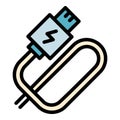 Electronic cigarette usb cable icon, outline style Royalty Free Stock Photo