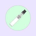 Electronic cigarette vaping, vapor,health medical simple flat vector Royalty Free Stock Photo