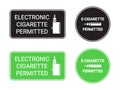 Electronic cigarettes permitted signs