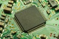 Electronic circuit board closeup background Royalty Free Stock Photo