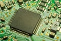 Electronic circuit board closeup background Royalty Free Stock Photo