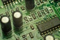 Electronic circuit board closeup background Royalty Free Stock Photo