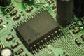 Electronic circuit board closeup background Royalty Free Stock Photo