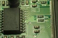 Electronic circuit board closeup background Royalty Free Stock Photo