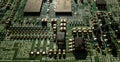 Electronic circuit board closeup. Electronic motherboard card. Circuitry and close-up on electronics. Background of Royalty Free Stock Photo