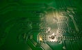 Electronic circuit board closeup. Electronic motherboard card. Circuitry and close-up on electronics. Background of Royalty Free Stock Photo