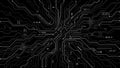 Electronic circuit board pattern on black background Royalty Free Stock Photo