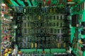 Electronic circuit board  PCB components detail and An integrated circuit ic Royalty Free Stock Photo