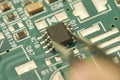 Electronic circuit board, PCB & x28;Printed circuit board& x29; with proce Royalty Free Stock Photo