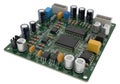 Electronic circuit board with various capacitors and connectors for embedded systems applications Royalty Free Stock Photo