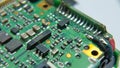 Electronic circuit boards with micro components Royalty Free Stock Photo